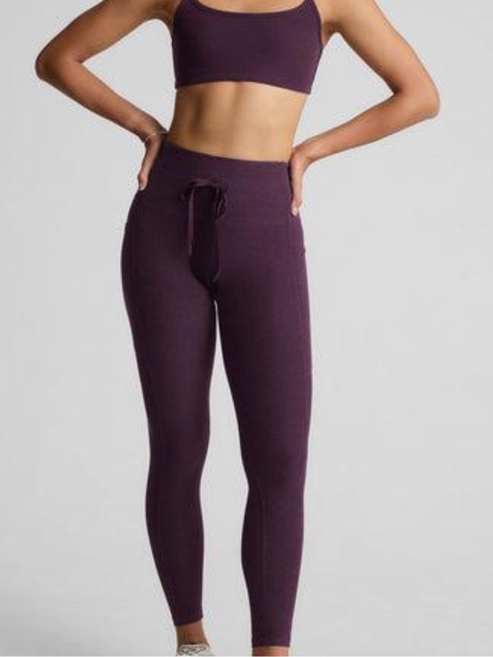 #787 NWT Beyond Yoga Spacedye Go Pocket Midi Leggings Eggplant XXL